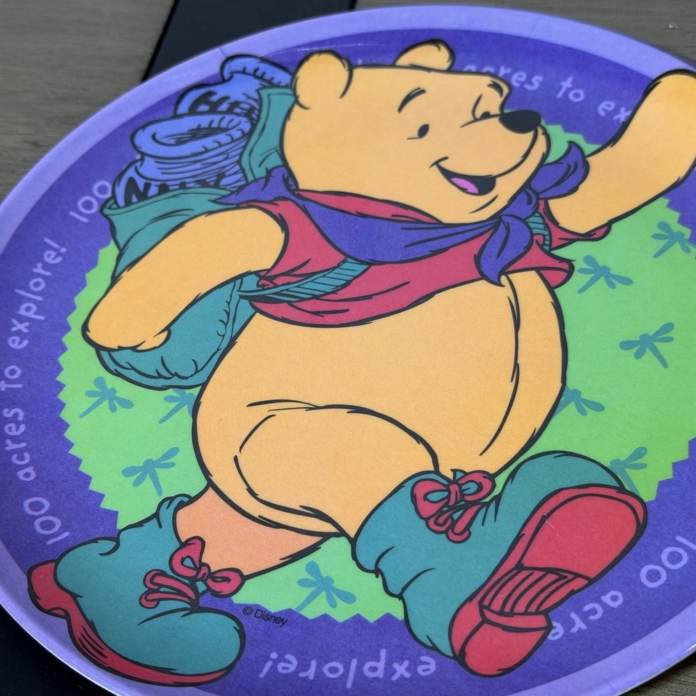 Vintage Disney Winnie the Pooh Zak Designs Melamine Kids Plate - Picture 2 of 3
